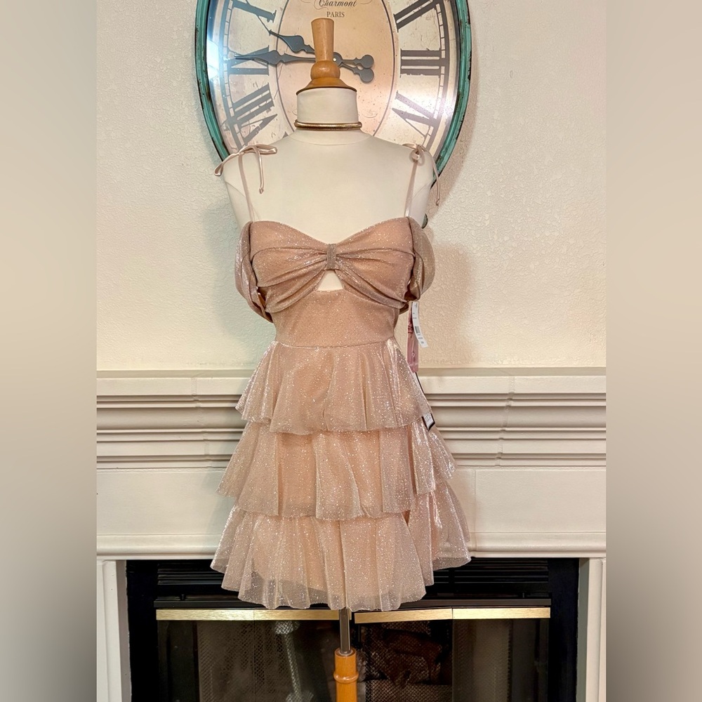 Emerald Sundae Sparkling Pink Party Dress